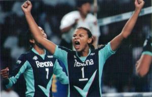 2001 - Walewska - Equipe Rexona Superliga 2001-02 em Curitiba - Foto Luiz Doro