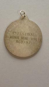 1997 - 1º Festival Rexona de Minivôlei do Núcleo Central em Curitiba - verso medalha
