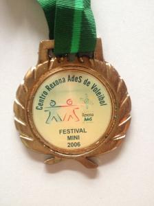 2006 -  Festival Mini Centro Rexona Ades de Voleibol - medalha frente