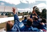 1998 - Chegada das campeãs no Ginásio Tarumã - Foto Luiz Doro