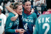1998 - Cintha e Erna no jogo Rexona x Dayvit (11 de janeiro) - Foto Luiz Doro