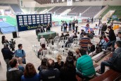 2017 - Coletiva de imprensa de entrega do Ginásio do Tarumã (25 de abril) - Foto Daniela Carvalho