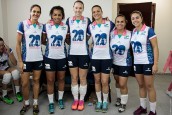 2017 - Atletas que jogaram na equipe Rexona, em Curitiba, no vestiario antes do Voleibol das Estrelas (29 de abril) - Foto Daniela Carvalho
